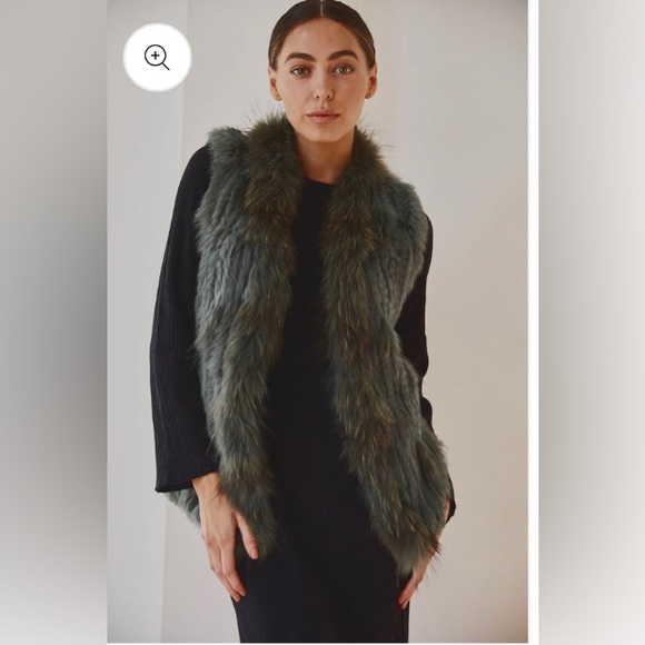 Ethical Lady Luxe Fur Vest 🖤NWT🖤Green - Picture 7 of 16